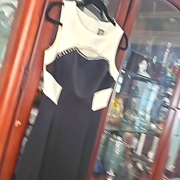 Vince Camuto Cutout Sequined Front Shealt Scuba dress Color block sz 2 n… - Picture 5 of 11